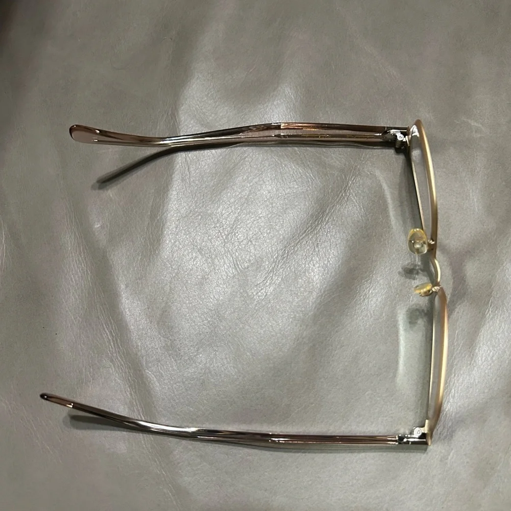 CELINE CL41456 Titanium Gold Square Eyeglasses Made in Italy w/ Case